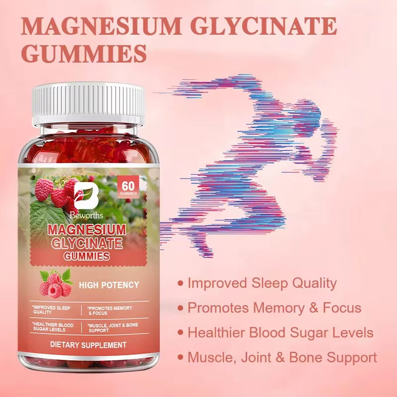 BEWORTHS Glycine Magnesium Gummies – Sleep, Relaxation & Muscle Support
