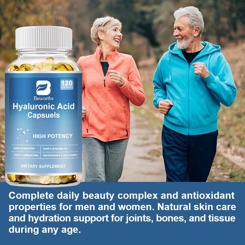 BEWORTHS Hyaluronic Acid Capsules – Skin Hydration & Joint Flexibility Support