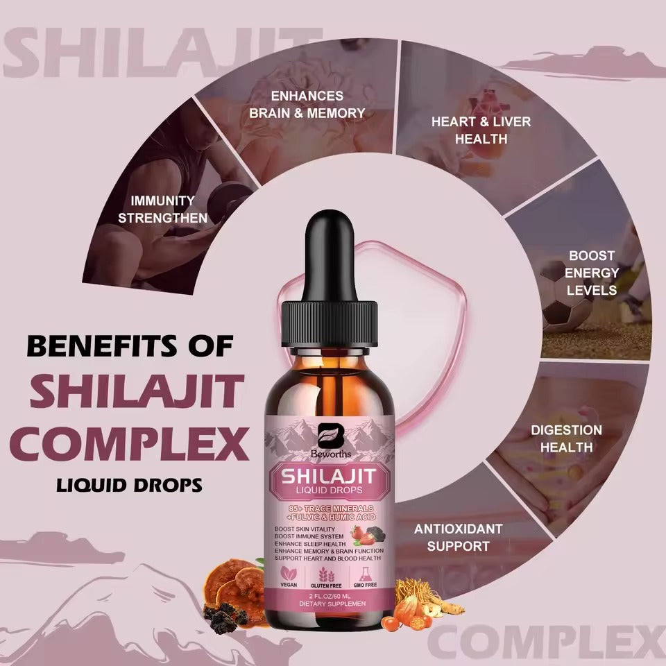 BEWORTHS Himalaya Original Pure Shilajit Drops – Natural Energy & Wellness Boost