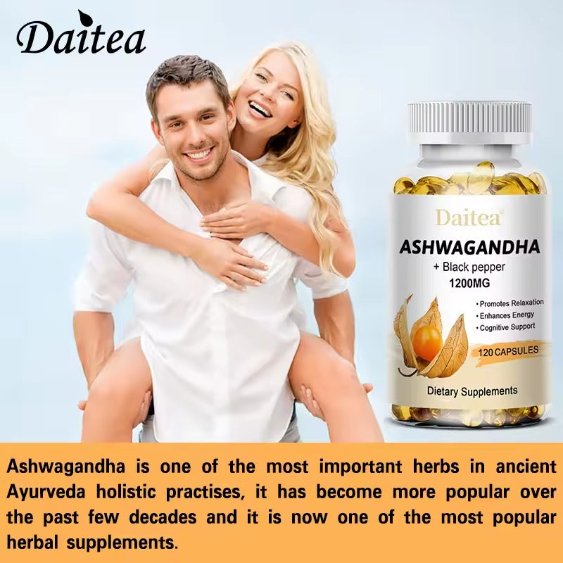 Ashwagandha Extract Capsules – Support Immune System, Sleep, Stress Relief & Mood Management