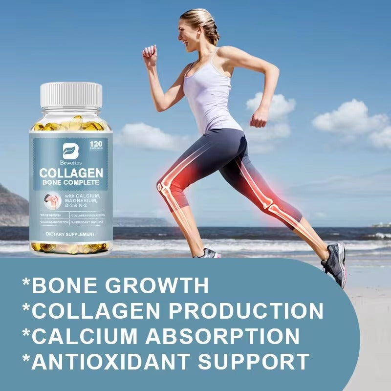 BEWORTHS Collagen Bone Capsules – Support Bone Growth, Collagen Production & Calcium Absorption