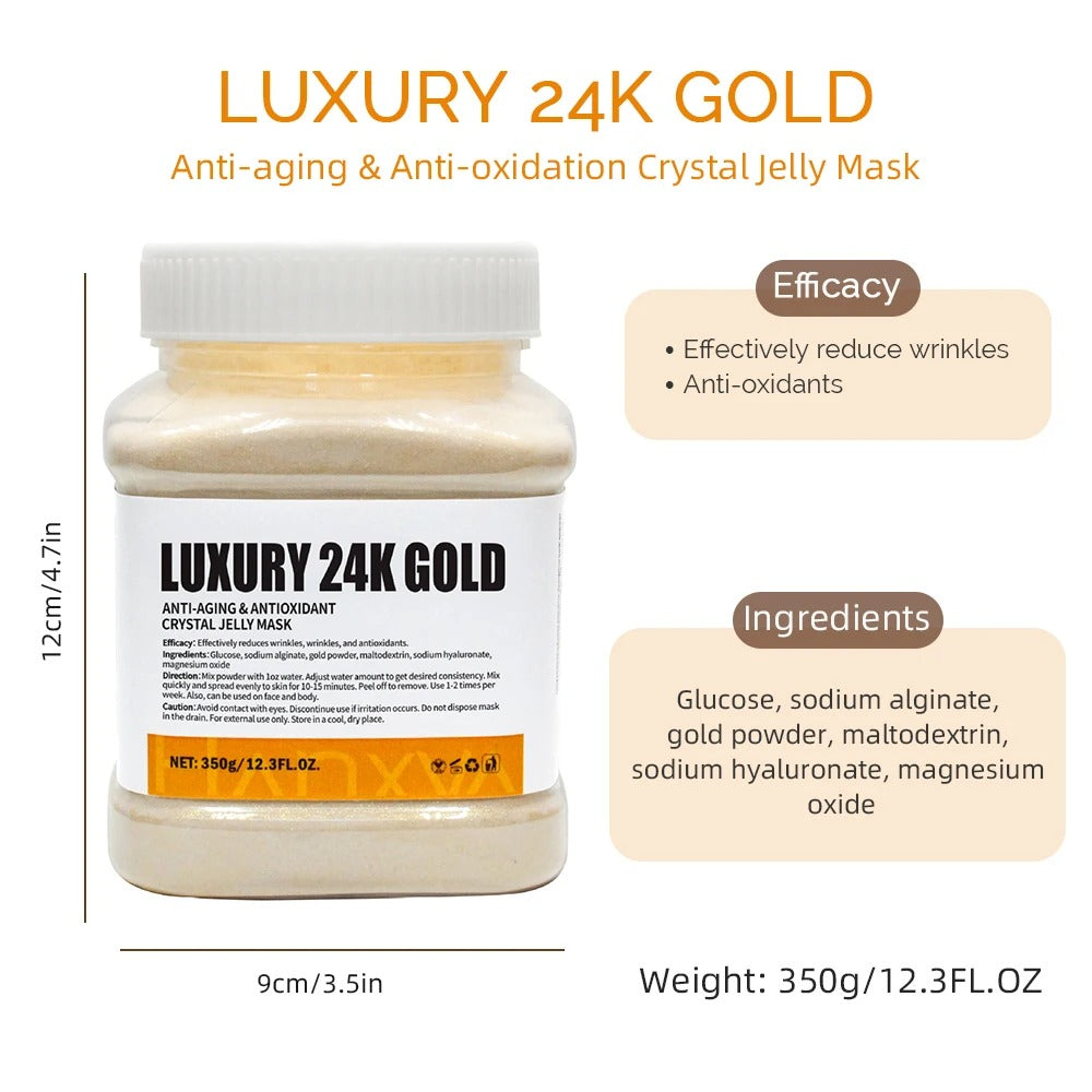 350g Jelly Mask Powder – Rose Lavender Crystal Collagen Face Mask for Skin Moisturizing & DIY Facial Care