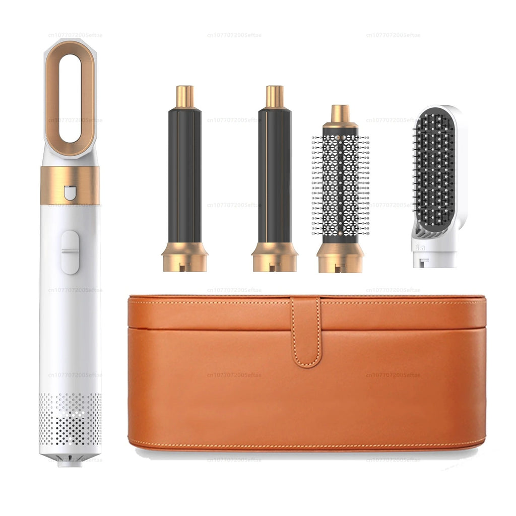 2024 New 5-in-1 Hair Dryer Hot Comb Set – Professional Curling Iron, Hair Straightener & Styling Tool for Dyson Airwrap