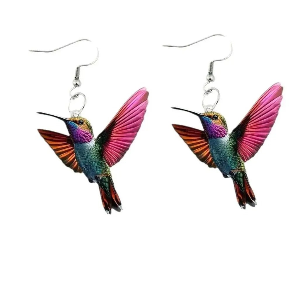 Acrylic Hummingbird Drop Earrings for Women