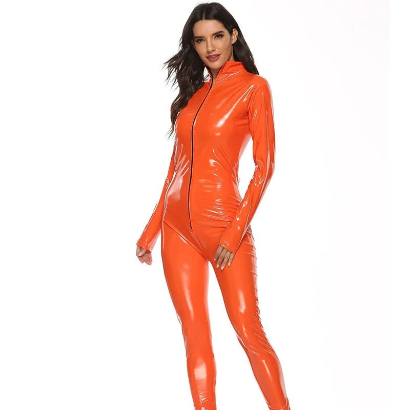 Hot Black Leather Bodysuit – Sexy Lingerie for Women