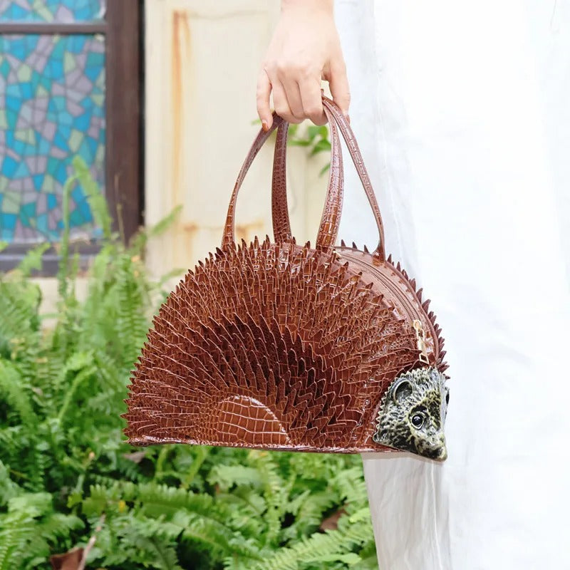 3D Hedgehog Animal Handbag – Women’s Cute Tote Bag