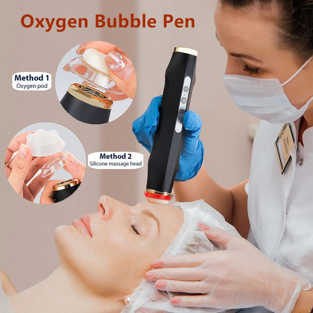 Oxygen Bubble Pen CO2 Oxygen Portable Facial Machine – CO2 Gel Facial Skin Care Device for Radiant, Youthful Skin