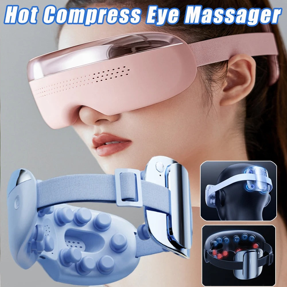 Acupoint Vibration Eye Care Instrument – Hot Compress & Visualization Eye Massager for Fatigue Relief, Dry Eyes & Relaxation