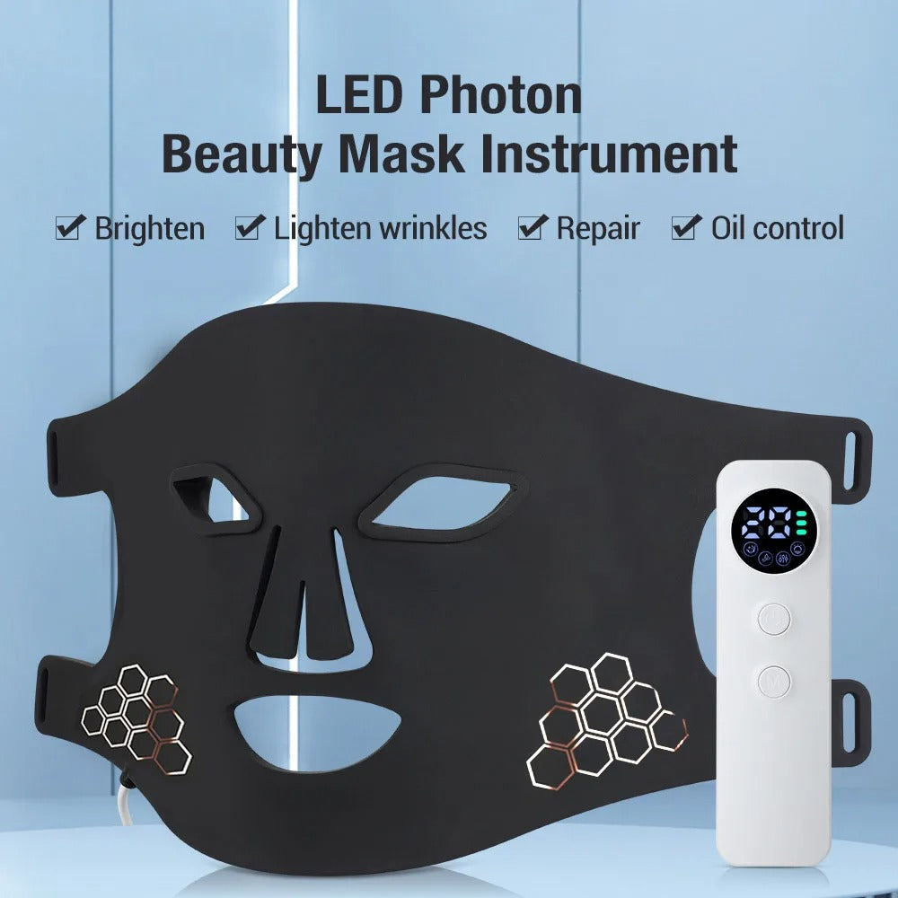 Red Light Therapy Mask – 460nm, 660nm, 850nm LED Beauty Device for Skin Rejuvenation, Anti-Aging & Wrinkle Repair
