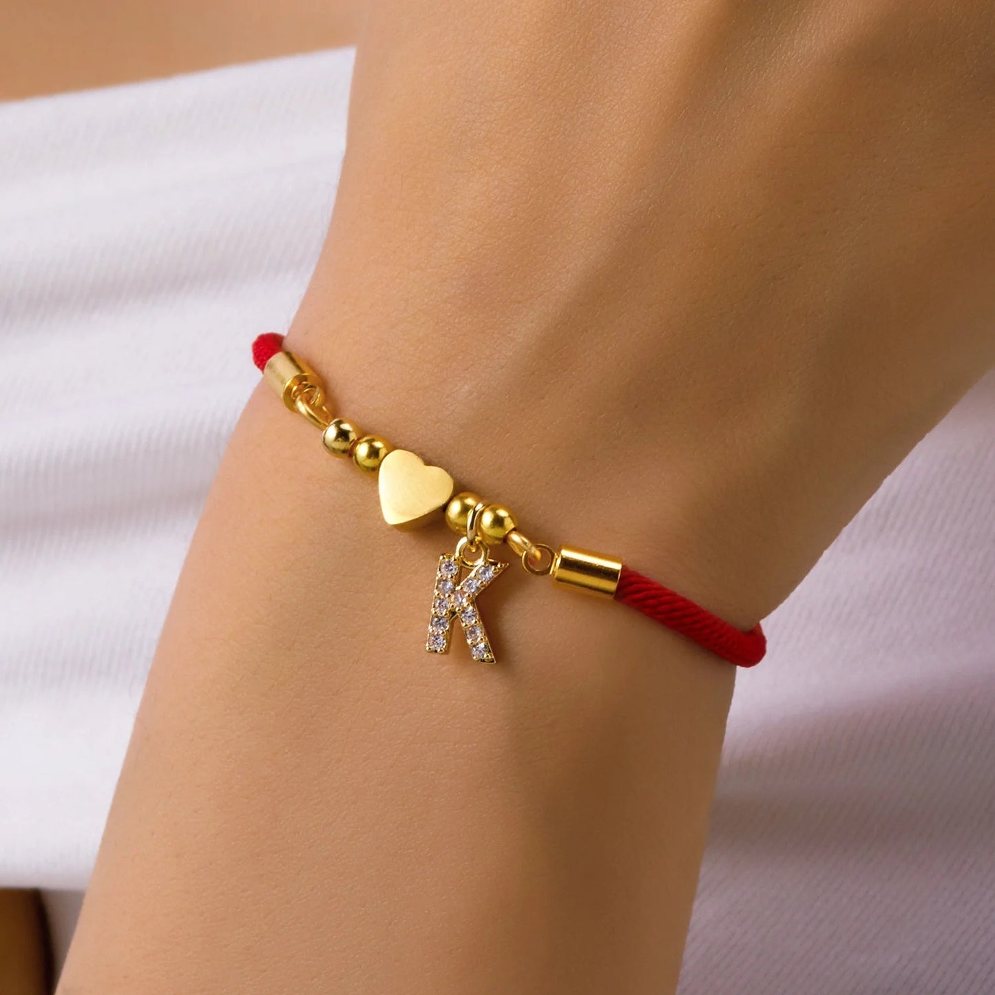 A-Z Heart Initial Bracelet for Women