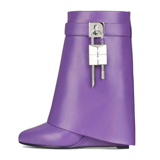 Winter Women’s Short Boots – PU Leather, High Heels