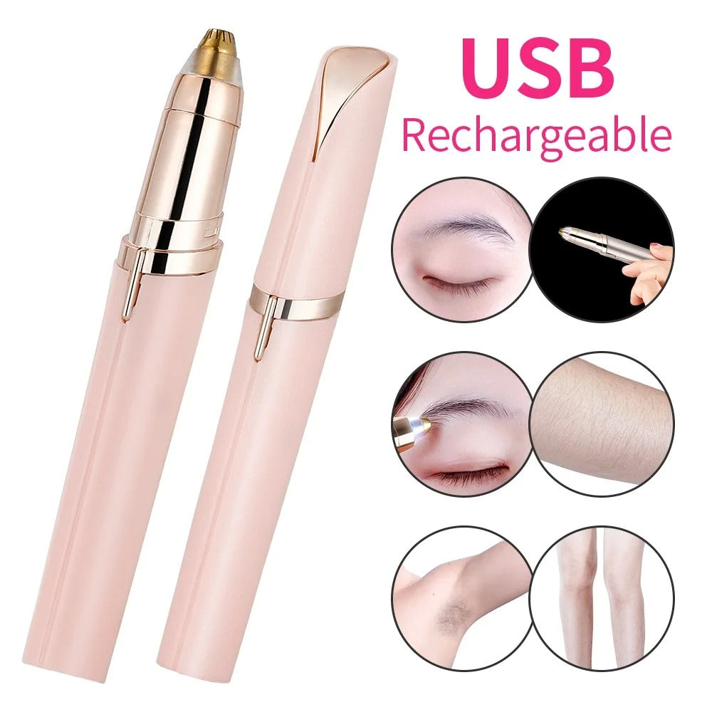 Electric Eyebrow Trimmer – Mini Eyebrow Epilator & Portable Facial Hair Shaver for Women