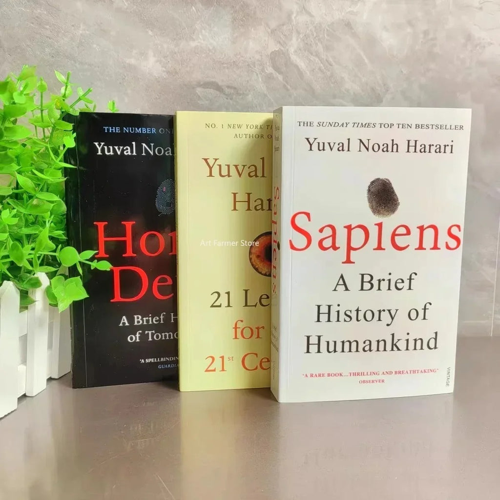 Yuval Noah Harari Books Set (Sapiens, Homo Deus, 21 Lessons for the 21st Century) – Paperback Collection in English
