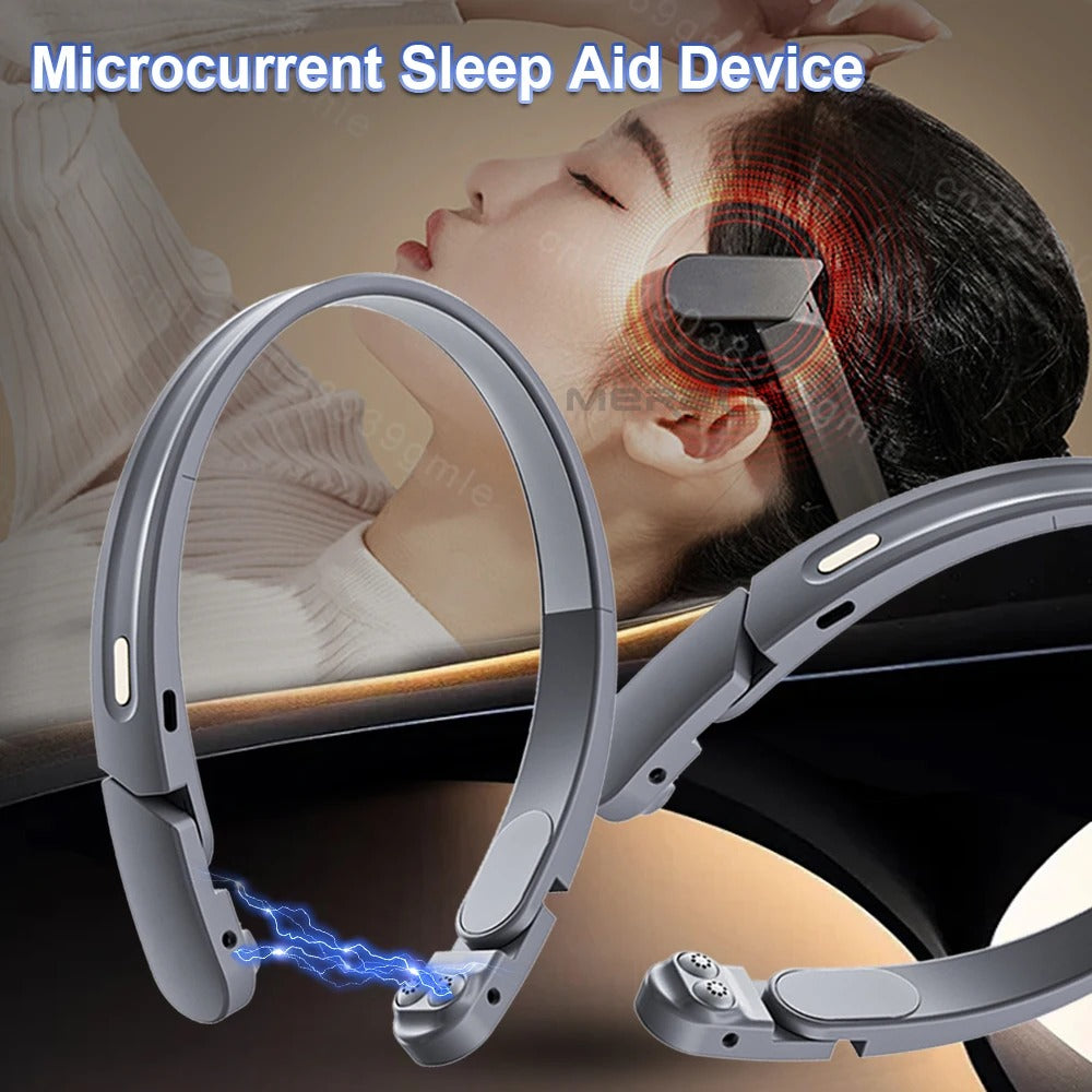 Sleep Aid Device – Microcurrent Intelligent Sleep Massager for Anxiety Relief, Electric Head Massager for Better Sleep