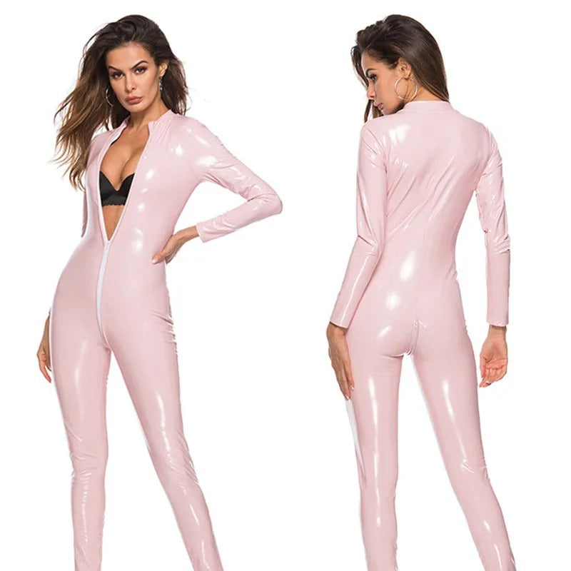 Hot Black Leather Bodysuit – Sexy Lingerie for Women