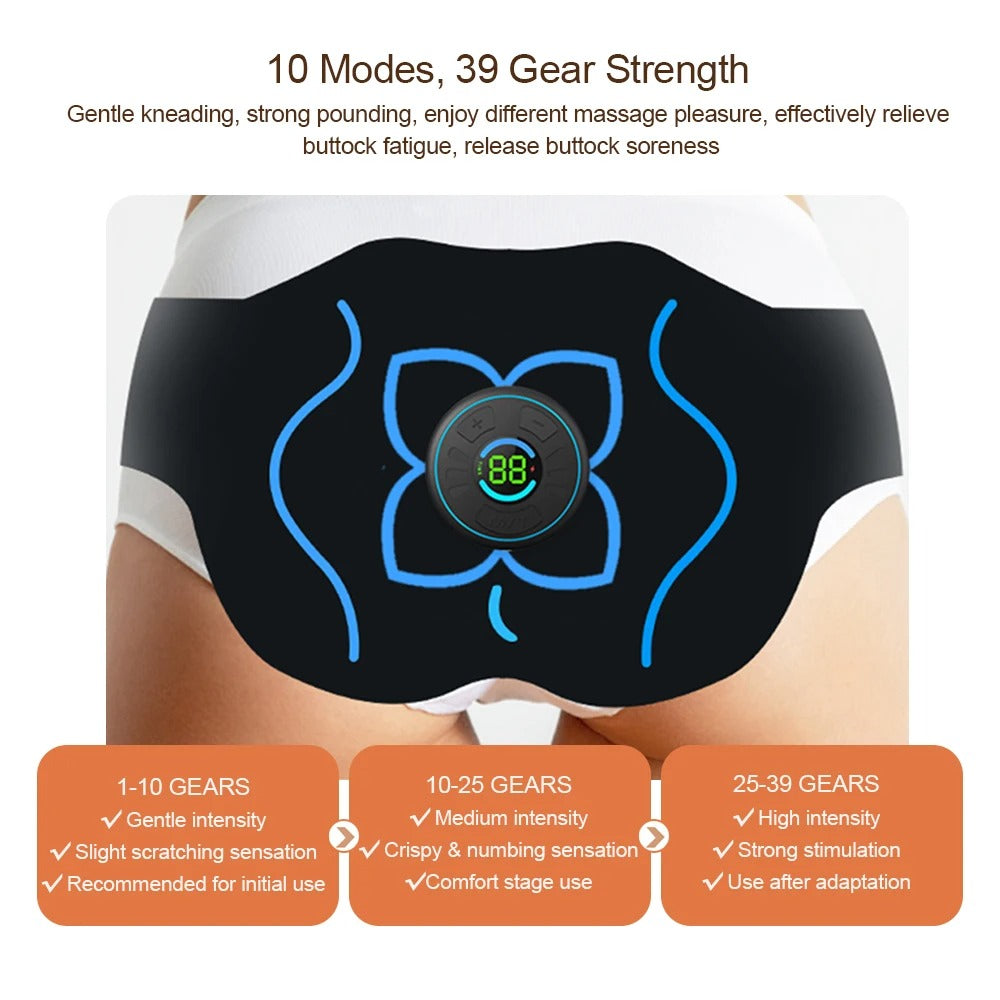 39 Gears Strength EMS Hip Muscle Stimulator – Electric Hip Trainer for Buttock Shaping & Muscle Lifting
