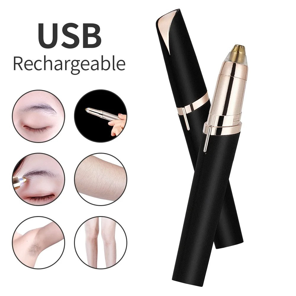 Electric Eyebrow Trimmer – Mini Eyebrow Epilator & Portable Facial Hair Shaver for Women