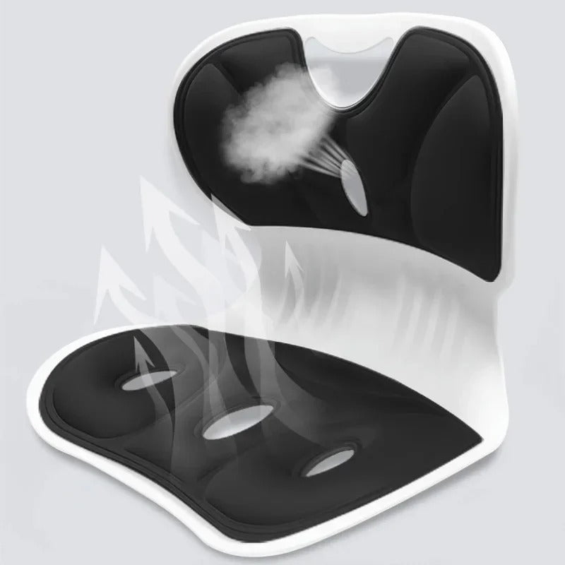 Adult Lumbar Cushion with Backrest – Integrated Sitting Posture Correction for Office Chairs & Hip Shaping