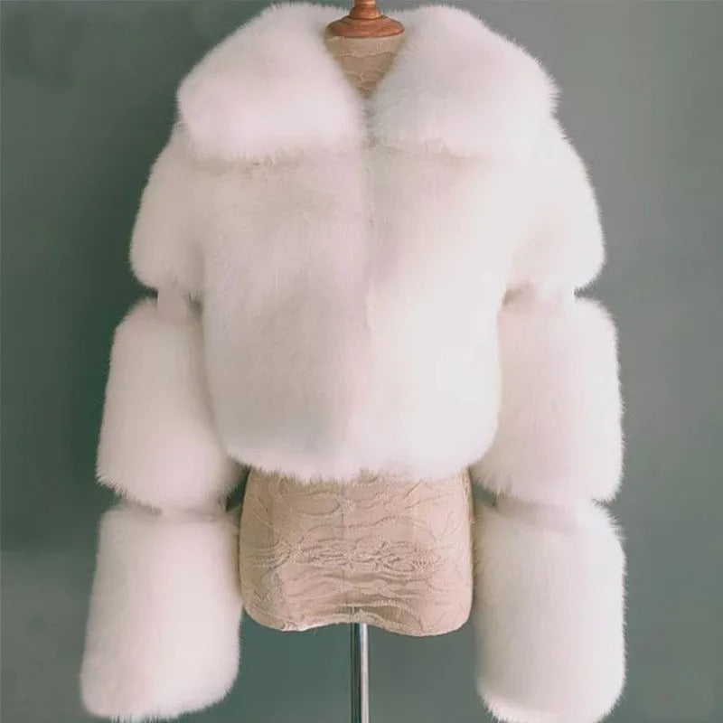 Autumn Winter Women’s Short Faux Fur Coat