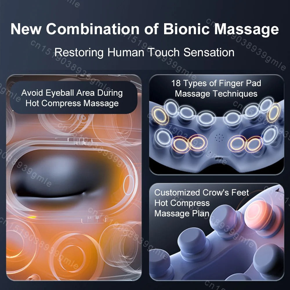 Acupoint Vibration Eye Care Instrument – Hot Compress & Visualization Eye Massager for Fatigue Relief, Dry Eyes & Relaxation