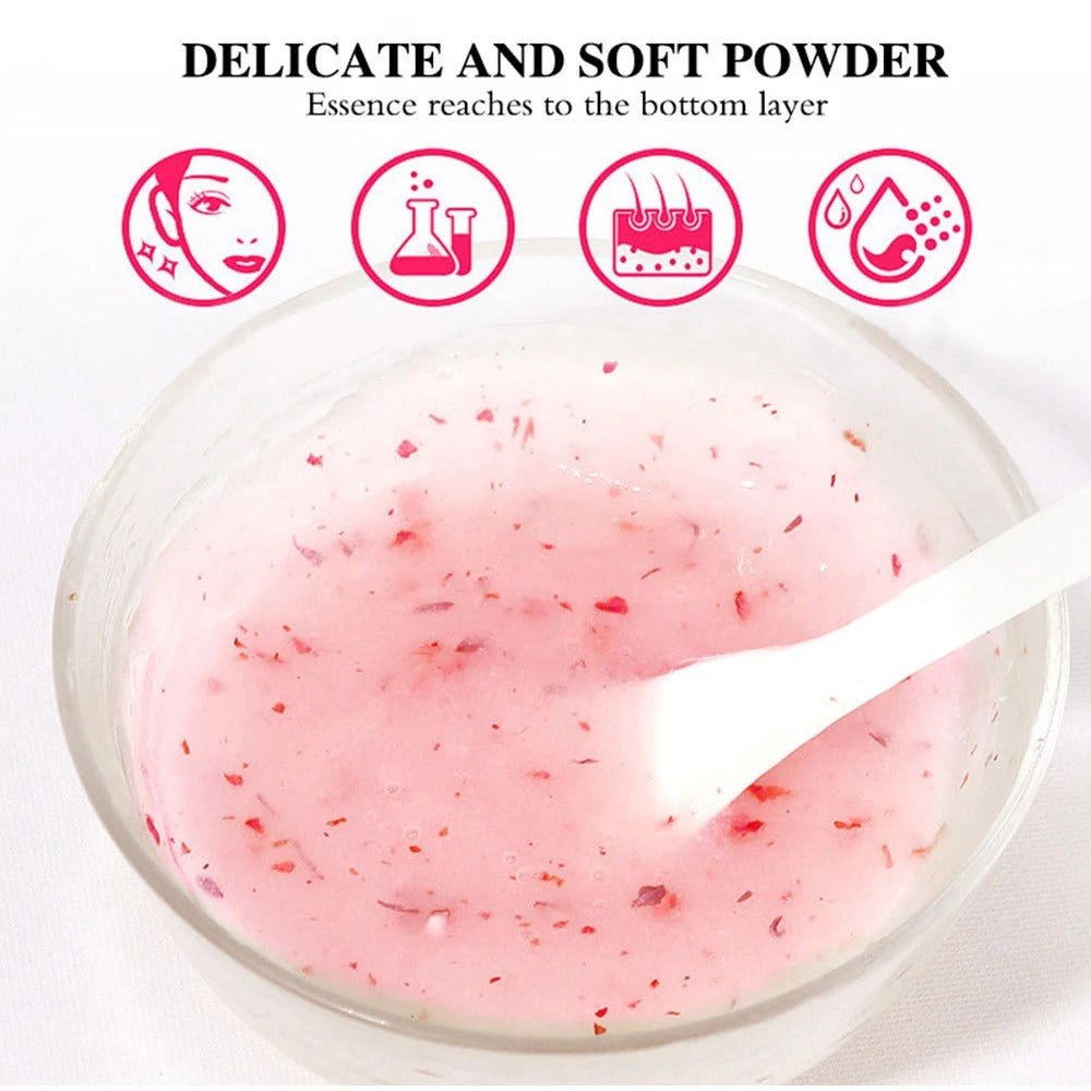 350g Jelly Mask Powder – Rose Lavender Crystal Collagen Face Mask for Skin Moisturizing & DIY Facial Care