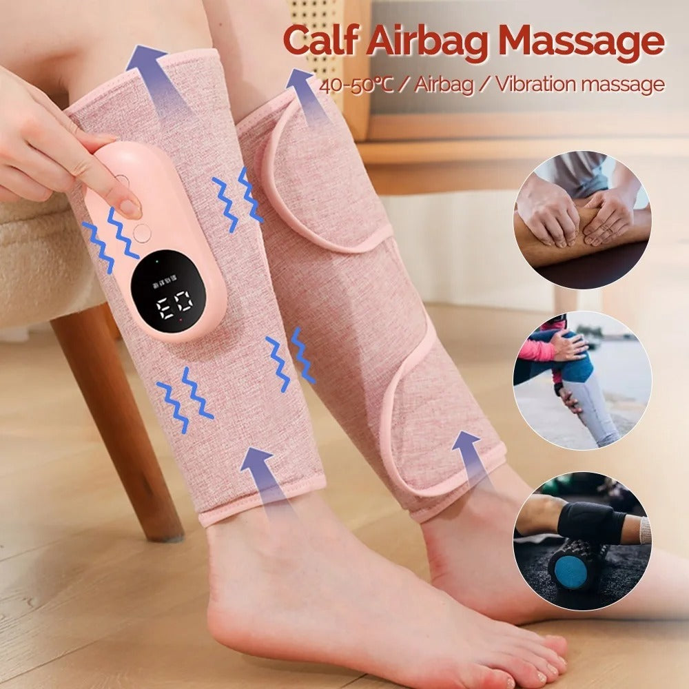 Electric Leg Massager – Wireless Calf Massager for Relaxation with Air Pressure, Kneading, and Vibration