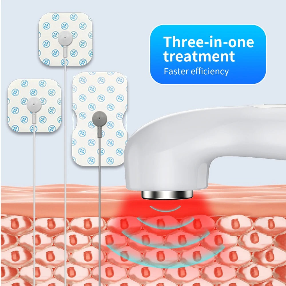 Suyzeko Handheld Ultrasound Therapy Machine – Ultrasonic Muscle Recovery, TENS Fisioterapia, and Red Light Therapy Device