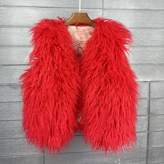 Autumn Winter Women’s Faux Fur Vest – Trendy & Warm