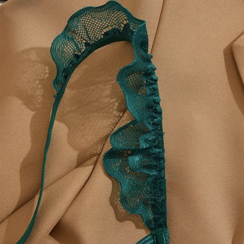 Toucheart Sexy Lace Mesh Lingerie Set – See-Through Bra for Women