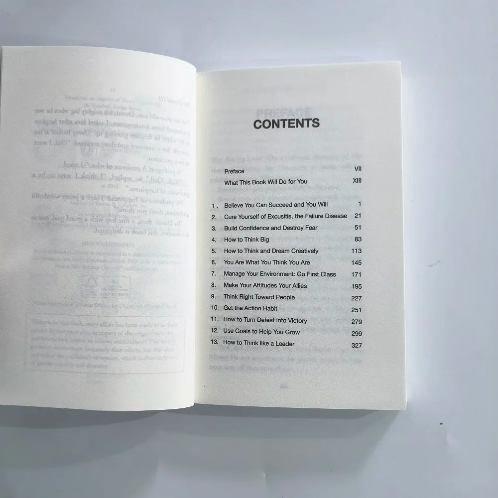 The Magic of Thinking Big: The True Secret of Success – How to Earn More, Lead Fearlessly, and Live a Happier Life | English Book