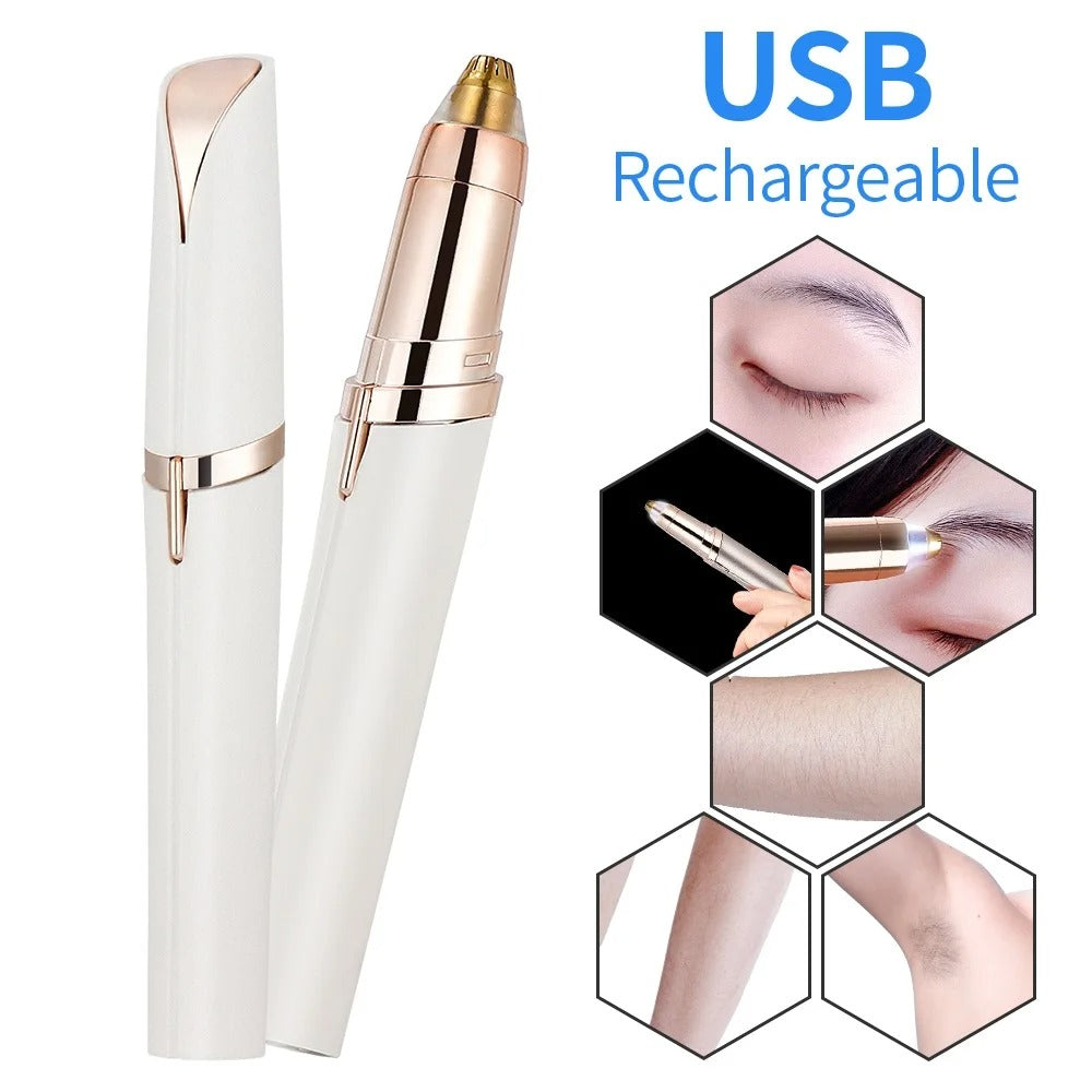 Electric Eyebrow Trimmer – Mini Eyebrow Epilator & Portable Facial Hair Shaver for Women