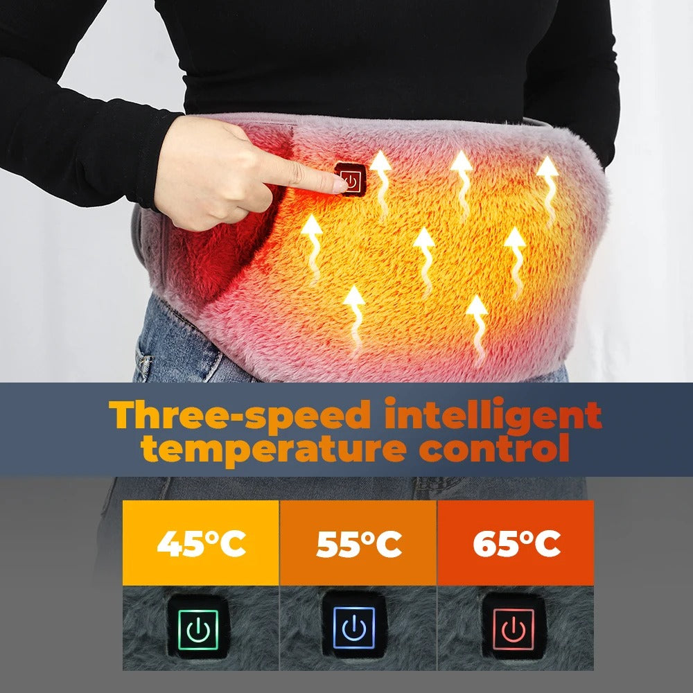 Graphene Heating Pad for Waist – Menstrual & Uterus Warming, USB Rechargeable Electric Heating Belt