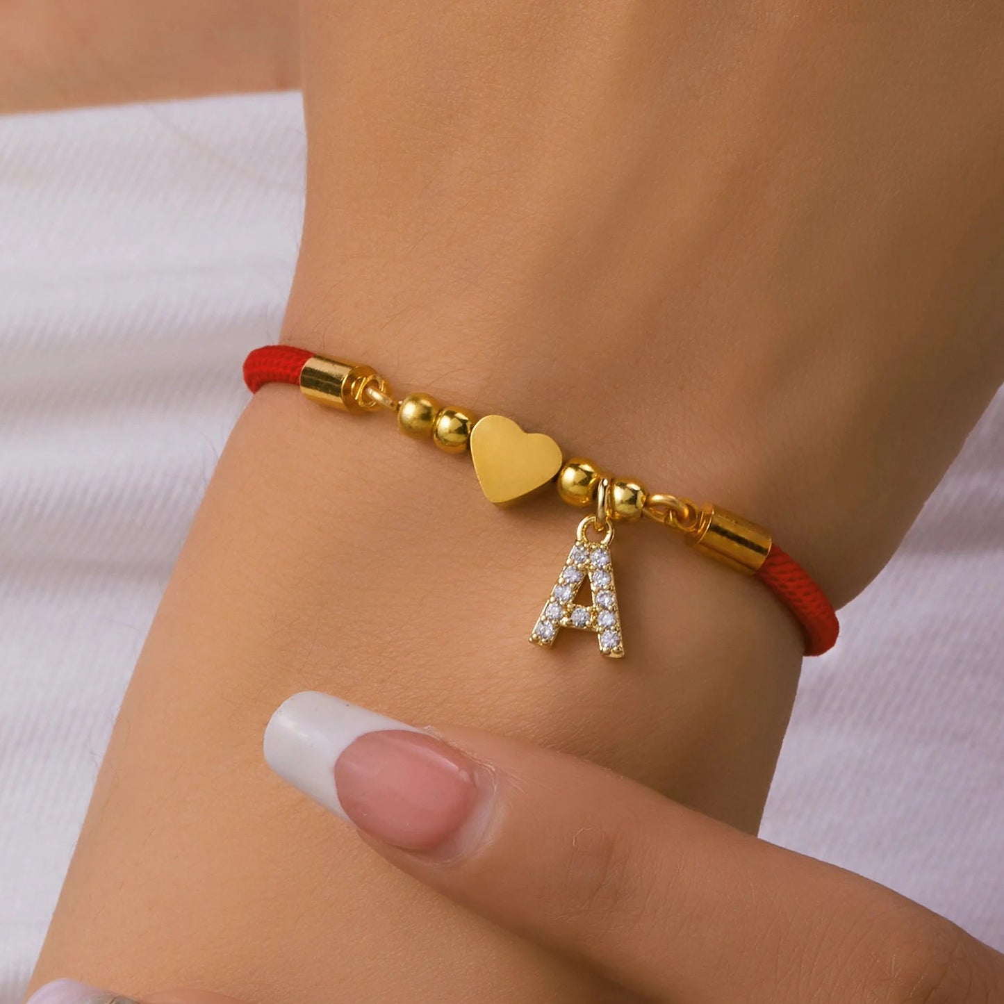 A-Z Heart Initial Bracelet for Women