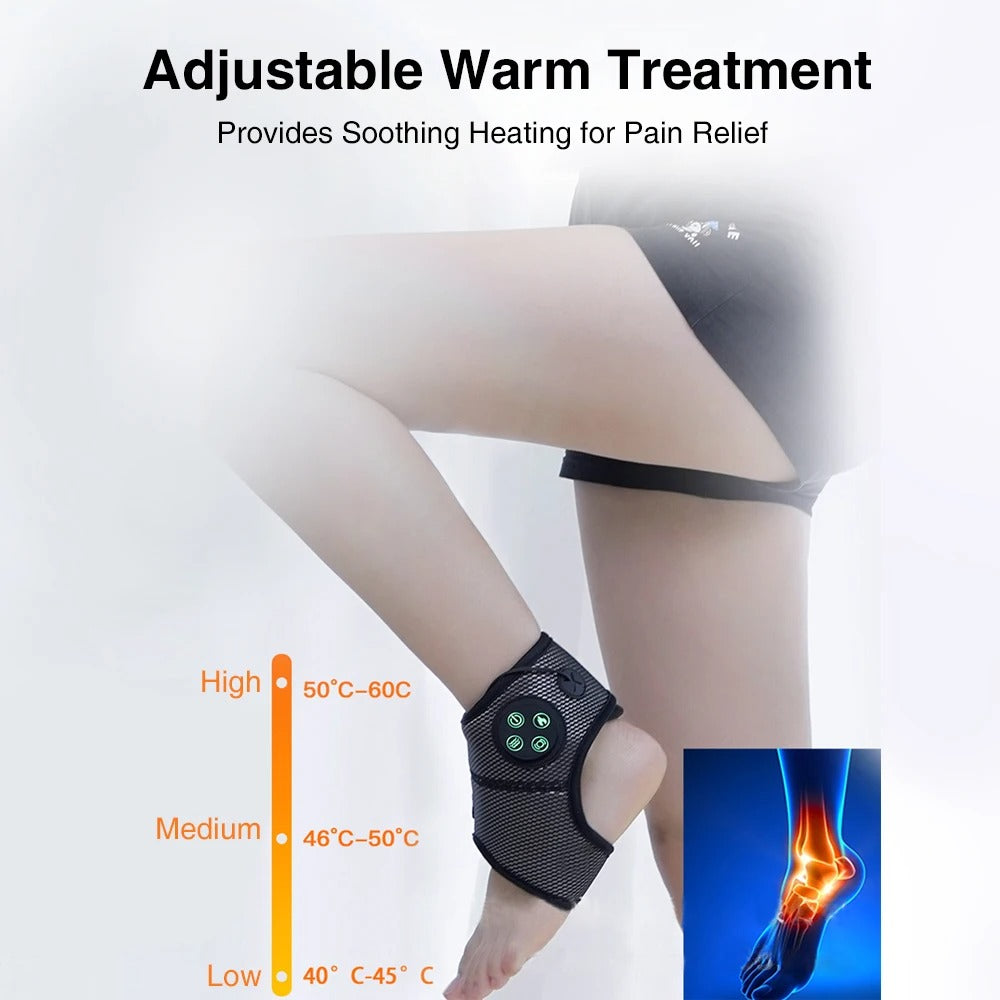Smart Ankle Massager – Air Pressure, Vibration, and Hot Compress for Foot Muscle Fatigue Relief