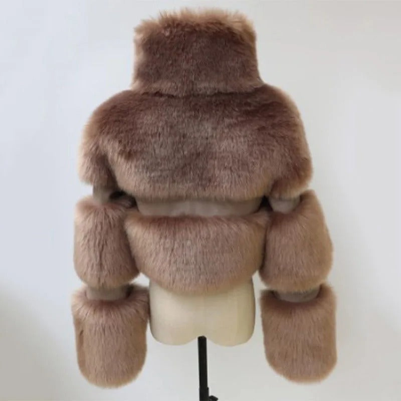 Autumn Winter Women’s Short Faux Fur Coat