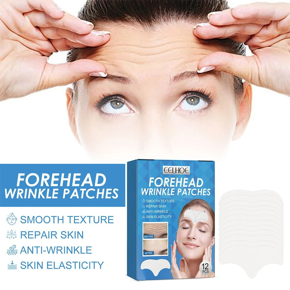12PCS Head Lines Remover Masks – Anti-Aging, Moisturizing, and Lifting Forehead Wrinkle Patches