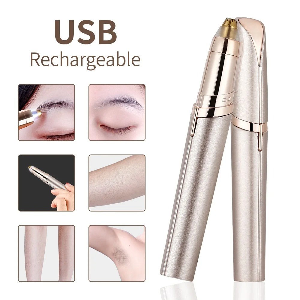 Electric Eyebrow Trimmer – Mini Eyebrow Epilator & Portable Facial Hair Shaver for Women