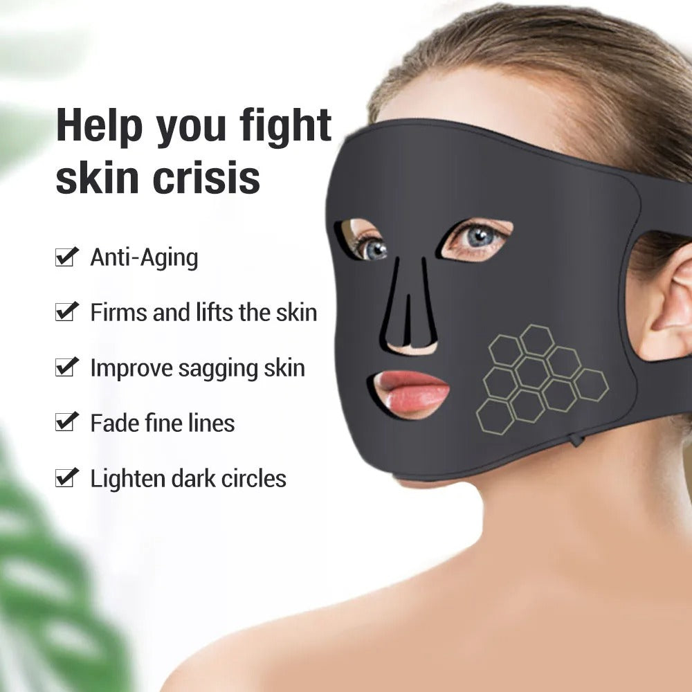 Red Light Therapy Mask – 460nm, 660nm, 850nm LED Beauty Device for Skin Rejuvenation, Anti-Aging & Wrinkle Repair