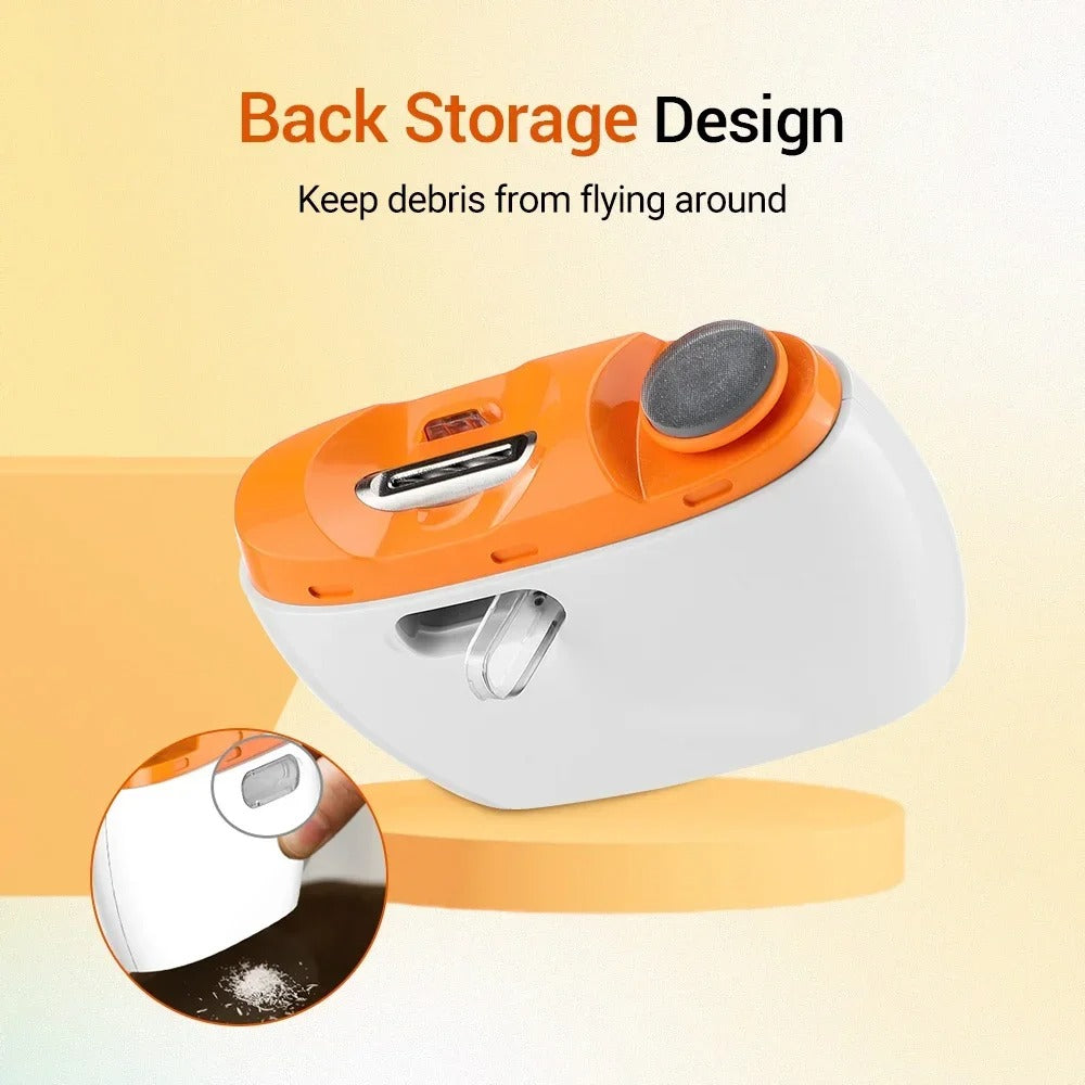 2-in-1 Electric Nail Clipper & Automatic Nail Grinder – Multifunctional Electric Manicure Tool for Baby & Adult, Grinding & Polishing