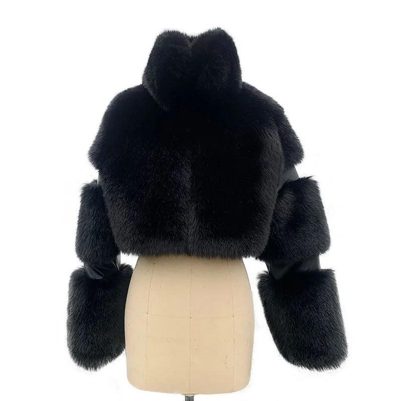 Autumn Winter Women’s Short Faux Fur Coat