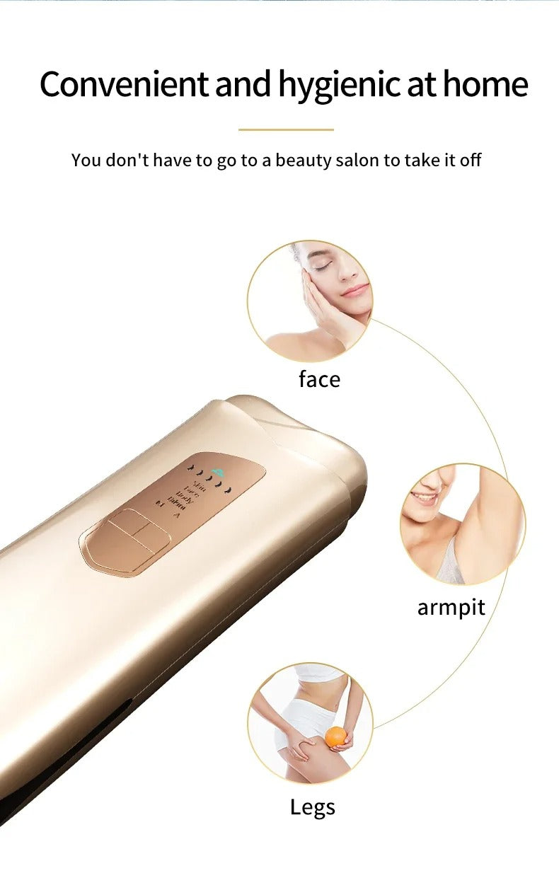 Ice Cooling IPL Laser Hair Removal Device – Permanent & Painless Hair Removal with 999,999 Flashes for Women