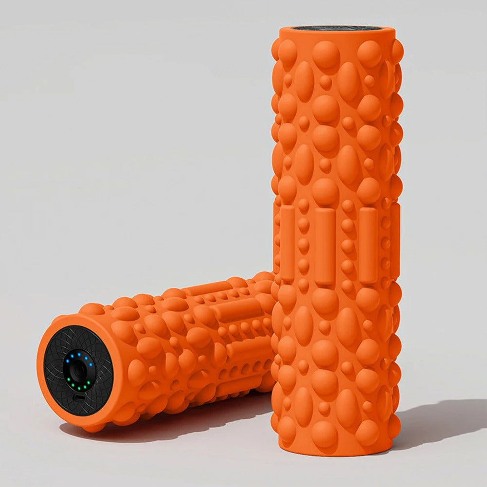Electric Vibrating Foam Roller – Rechargeable Massage Column with 5 Modes for Bodybuilding and Recovery