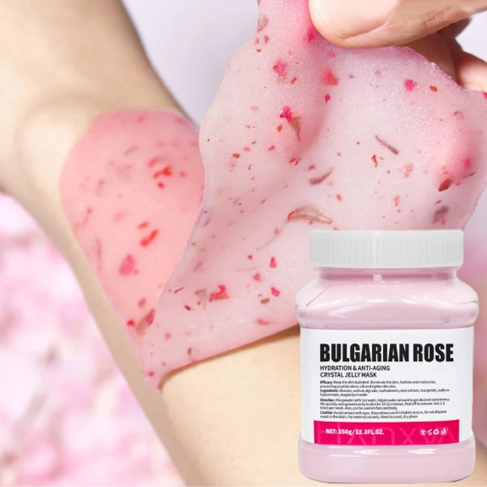 350g Jelly Mask Powder – Rose Lavender Crystal Collagen Face Mask for Skin Moisturizing & DIY Facial Care