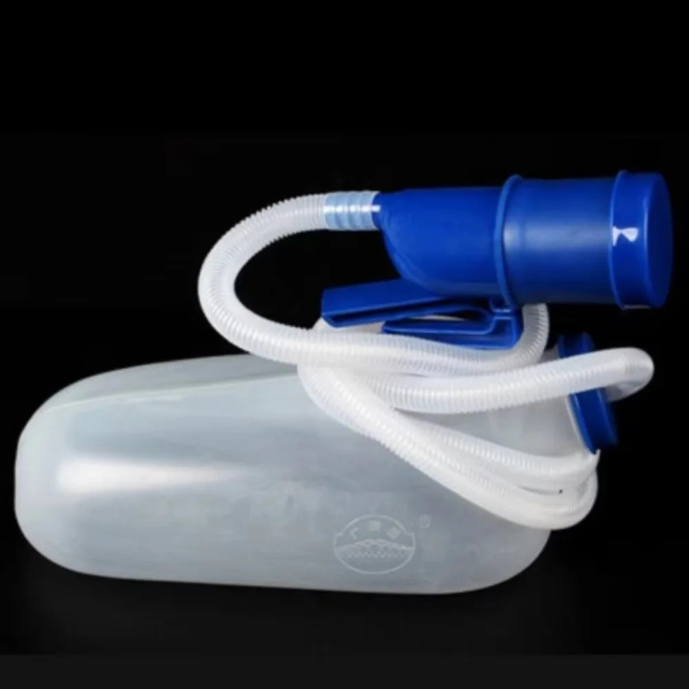 Portable Large Capacity Urine Catcher – 2000ML Urinal for Elderly Patients, Bedridden Individuals, with Lid & Tube for Emergency Use