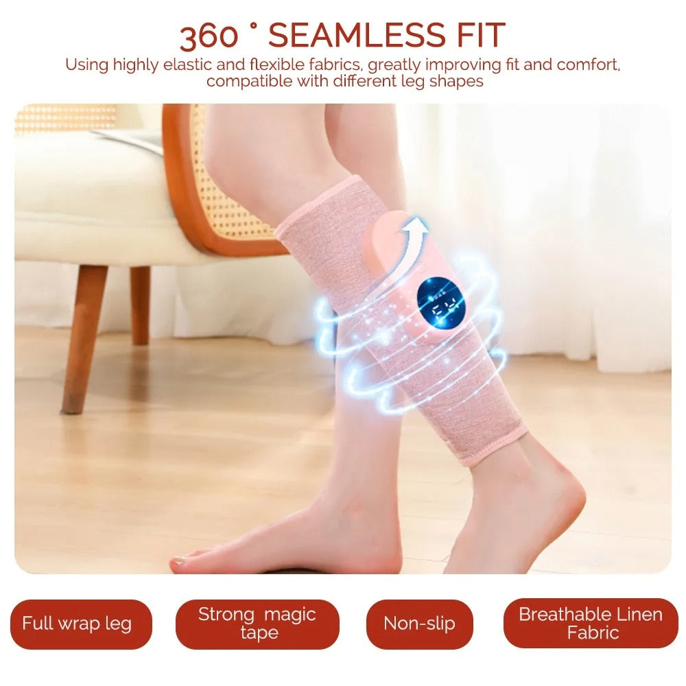 Electric Leg Massager – Wireless Calf Massager for Relaxation with Air Pressure, Kneading, and Vibration