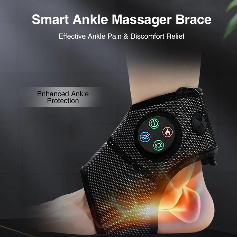 Smart Ankle Massager – Air Pressure, Vibration, and Hot Compress for Foot Muscle Fatigue Relief