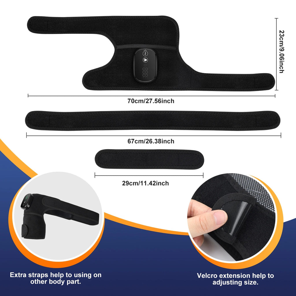 3-in-1 Electric Heated Knee, Elbow & Shoulder Massager – Thermal Vibration & Moisture Removal for Muscle Relaxation