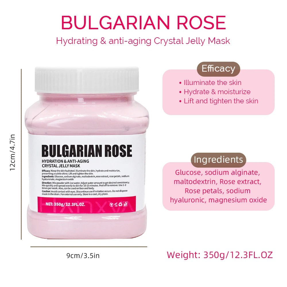 350g Jelly Mask Powder – Rose Lavender Crystal Collagen Face Mask for Skin Moisturizing & DIY Facial Care