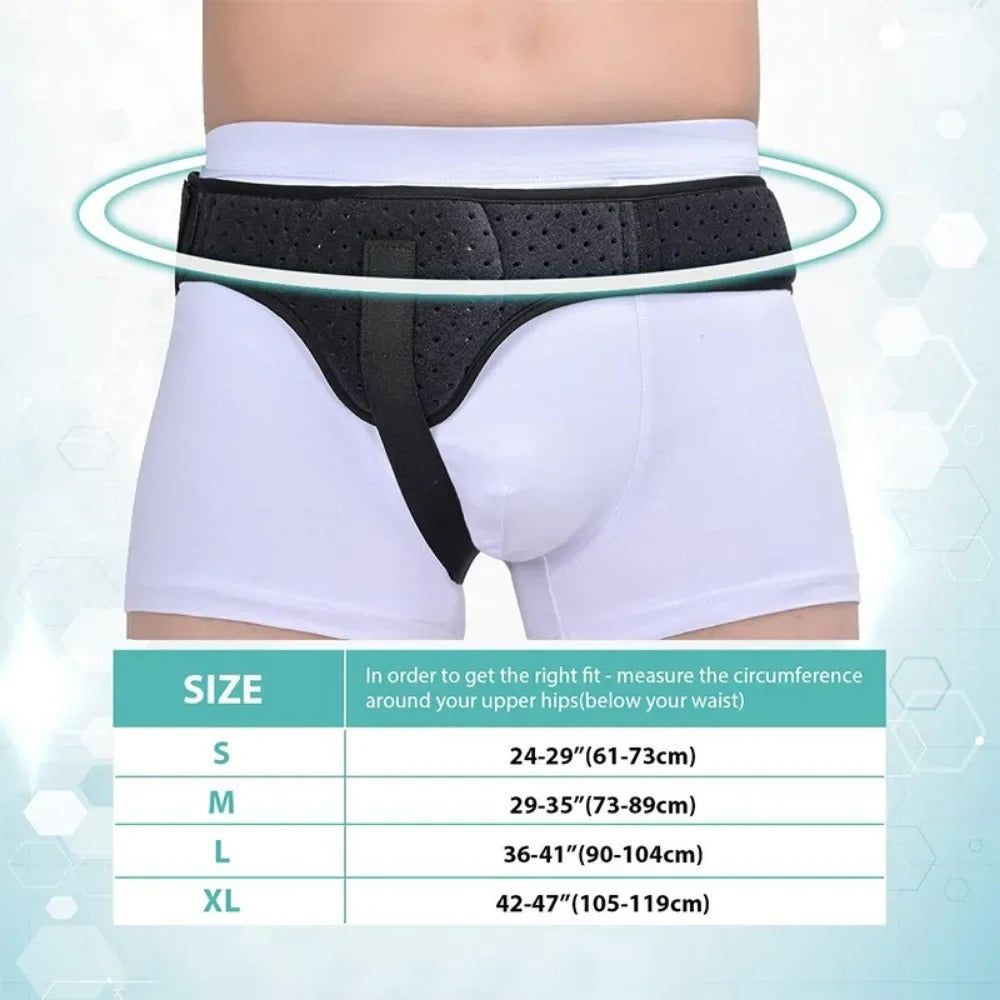 New Adult Hernia Belt – Inguinal Hernia Support Belt with Removable Compression Pads for Pain Relief & Waist Protection