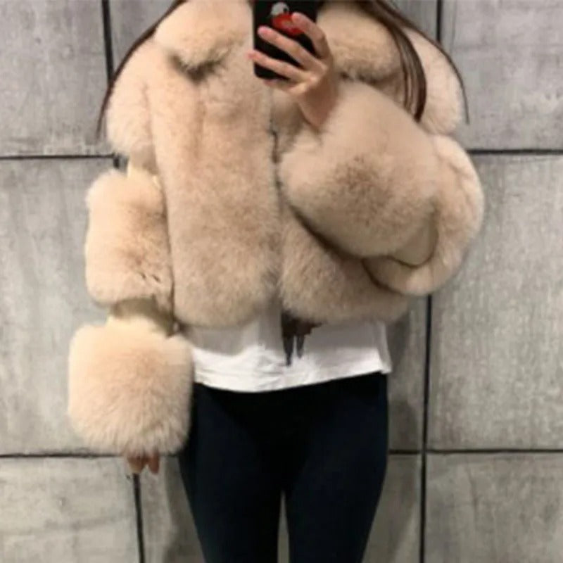 Autumn Winter Women’s Short Faux Fur Coat